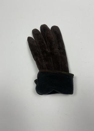 Женские кожаные фирменные перчатки на подкладке george3 фото