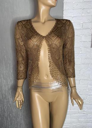Ажурний кардиган декорований бусинками roman originals , m