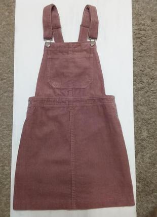 Жіночий вельветовий сарафан з кишенею