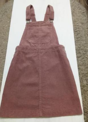 Жіночий вельветовий сарафан з кишенею