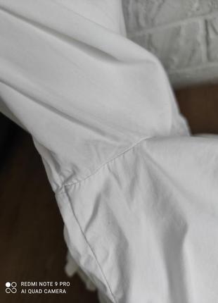 Блуза сорочка бренд love moschino  😘 италия белая,рюши,36,s6 фото