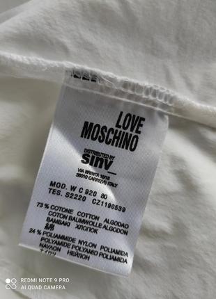 Блуза сорочка бренд love moschino  😘 италия белая,рюши,36,s3 фото