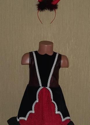 Карнавальный костюм на хелловин чертика на 4 года