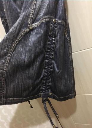 Юбка, черный полированный ламинированный джинс6 фото