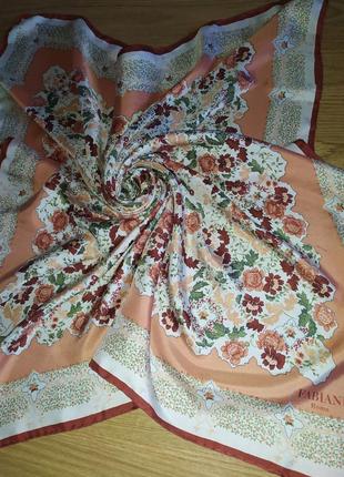 Fabiani прекрасная винтажный шелковый платок2 фото