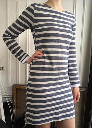 Сукня приталеного силуету в смужку goldi 44\xs смугаста сукня