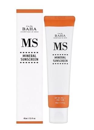 Минеральный санскрин spf 50 cos de baha mineral sunscreen spf 50+ pa++++ 45 мл