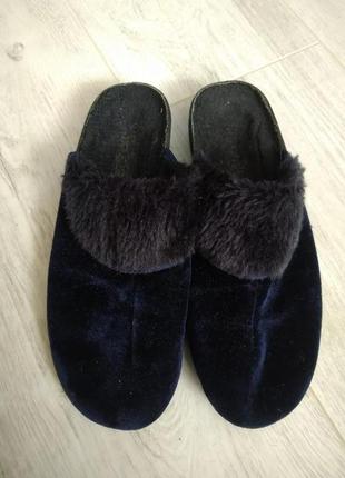 Велюрові капці з хутром