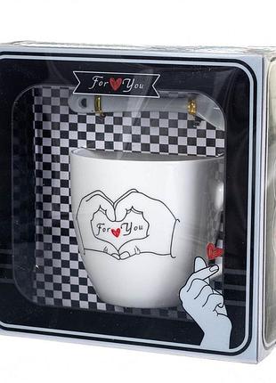 Чашка с ложкой love подарочный набор