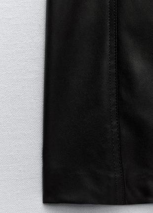 Штани шкіряні брюки палаццо   з еко шкіри zara розмір  xxl  оригінал8 фото
