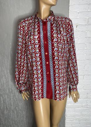 Вінтажна подовжена блуза блузка дуже великого розміру батал frankenwalder, xxxxl 54-56р