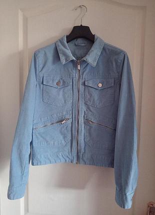 Куртка вельветовая голубая amisu