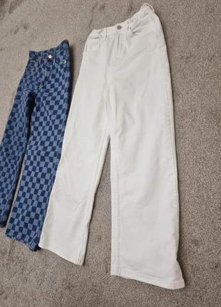 Стильные весенние джинсы палаццо wow denim, wideleg&denim 140-146 см2 фото