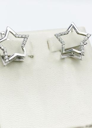 Сережки срібні з фіанітом "гемма" 3,57 г