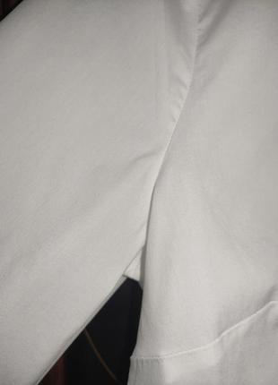 Белоснежная базовая коттоновая рубашка / блузка h&amp;m (хлопок)4 фото