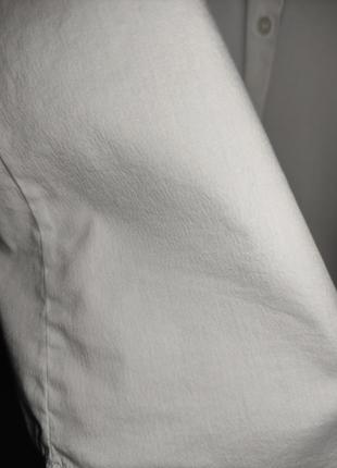 Белоснежная базовая коттоновая рубашка / блузка h&amp;m (хлопок)7 фото