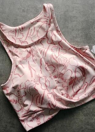 Удлиненный спортивный топ, двойной с чашками