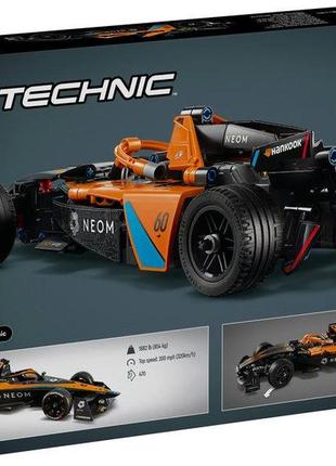 Конструктор lego technic автомобіль для перегонів neom mclaren formula e 452 деталі (42169)2 фото