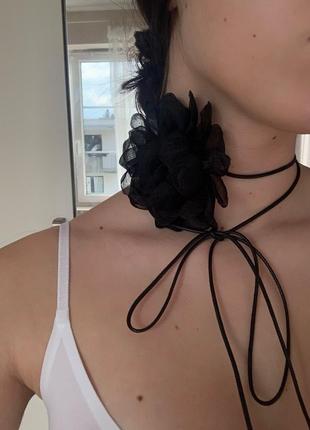 Чокер 🖤🌹 аксесуар браслет квітка троянда 🖤 кольє намисто буси на шию на руку стильний модни7 фото