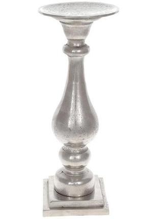 Свічник декоративний "amber" 14х37см 7trav   метал, срібло