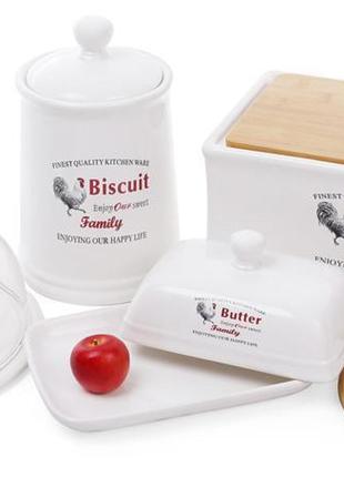 Банка керамічна "тоскана" family biscuit 1.75л для зберігання сипучих продуктів2 фото