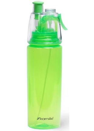 Спортивна пляшка kamille для води 570мл 7trav  з розпилювачем2 фото