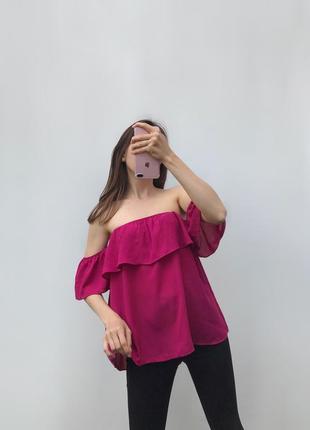 Малиновая блуза stradivarius новая розовая фуксия