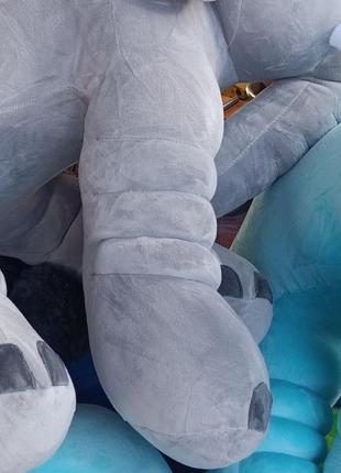 М'яка іграшка обіймашка слон 60 см my kigu плюшевий блакитний3 фото