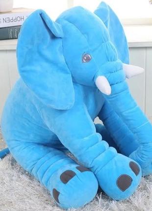 М'яка іграшка обіймашка слон 60 см my kigu плюшевий блакитний2 фото