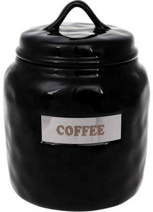 Банка фарфорова necollie "coffee" 1500мл daymart , чорна1 фото