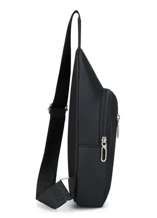 Нагрудная городская мужская сумка через плечо, слинг спортивный 28х16х6 см6 фото