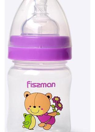Пляшка дитяча для годування fissman babies "ведмедик-улюбленець" 120мл daymart   з широкою шийкою