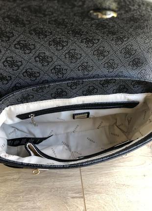 Женская сумка guess zadie черная, графитовая оригинал.6 фото
