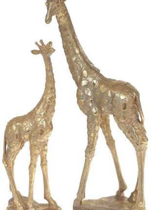 Декоративна фігура "жираф" 23.5х10.2х47.5см 7trav    полістоун, золото2 фото