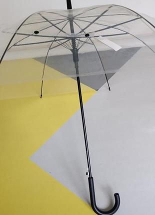 Зонт жіночий прозорий тростина5 фото
