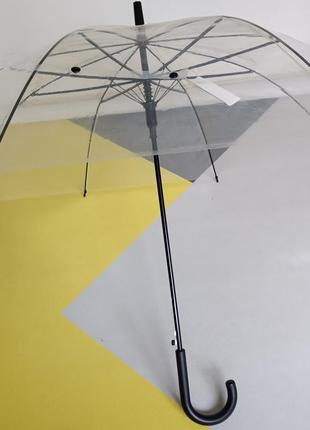 Зонт жіночий прозорий тростина1 фото