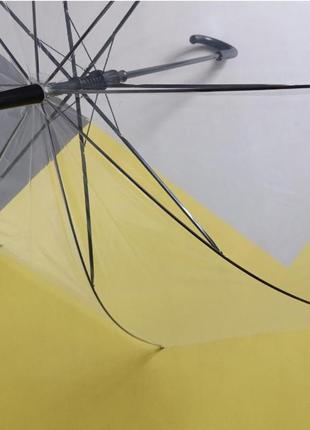 Зонт жіночий прозорий тростина2 фото