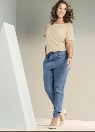 Брюки, джоггеры легкий джинс esmara большие размеры3 фото