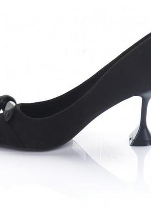 Замшеві чорні туфлі човники шпилька чарочка розмір 37 405 фото