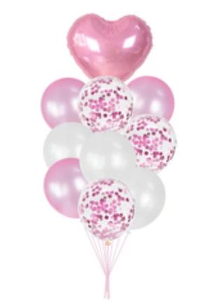 Набор воздушных шаров розовый 10шт.