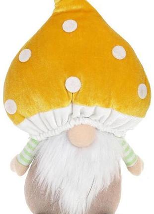 М'яка іграшка «гном-гриб» 22см daymart , жовта шапка1 фото