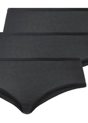 Комплект женских трусиков из 3 штук, размер xs/s, цвет черный