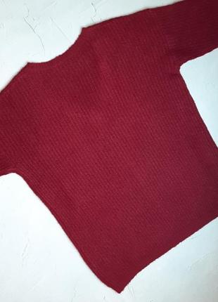🌿1+1=3 стильный вишневый теплый свитер с кружевом marks&amp;spencer, размер 52 - 543 фото