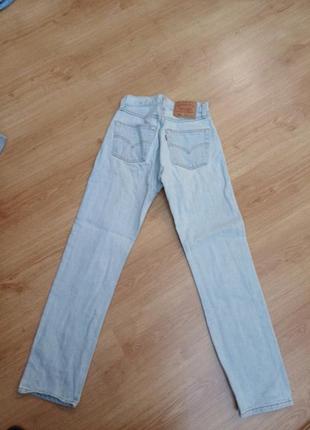 Джинси голубого кольору levi's w26 l30 made in u.s.a2 фото