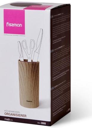 Підставка-колода fissman wood для кухонних ножів і ножиць 22х11см daymart3 фото