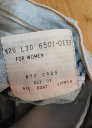 Джинси голубого кольору levi's w26 l30 made in u.s.a5 фото