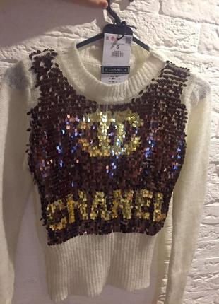 Стильная с понетками кофточка