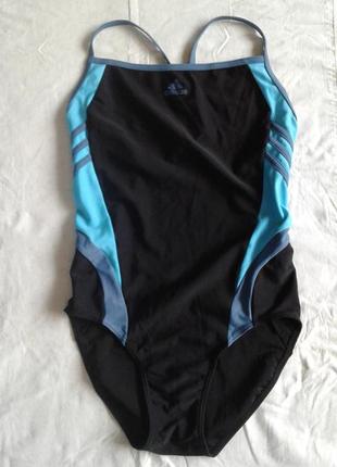Спортивный слитный купальник в бассейн или на пляж adidas нюанс1 фото