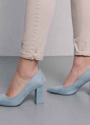 Женские туфли fashion sophie 3994 36 размер 23 см голубой4 фото