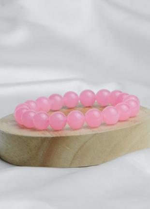 Женский браслет из камней на руку "pink"
